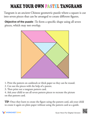 Tangram Template Worksheet