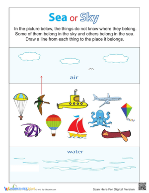 Sea and Sky Worksheet