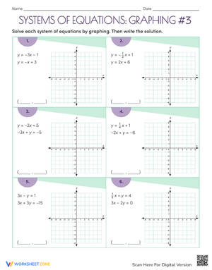 Systems of Equations Graphing Practice