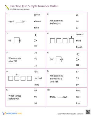 Practice Number Order
