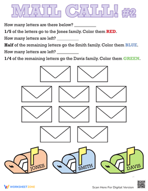 Learning Fractions: Engaging Worksheet for Fraction Concepts