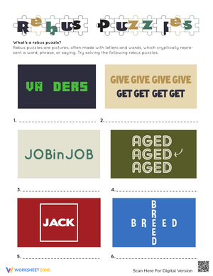 Fun Rebus Puzzles for Kids: Boost Problem-Solving Skills