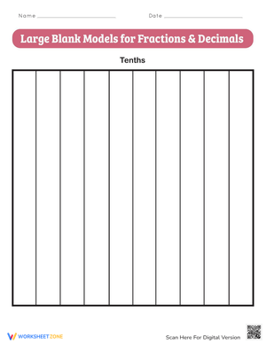 Fraction Models: Blank Models for Fractions & Decimals