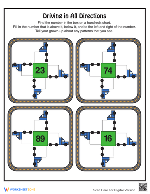 Driving Patterns Worksheet: Enhance Pattern Recognition