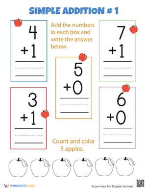 Preschool Addition: A Fun Math Worksheet