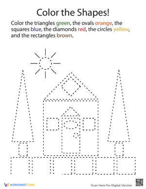 Shape Coloring Worksheet: Fun with Shapes