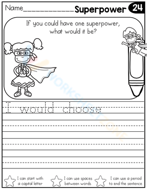 Superpower Writing Prompt for Kids