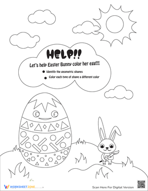 Easter Shapes Worksheet: Fun with Geometry