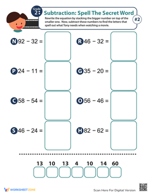 Secret Word Subtraction: Fun Math Puzzle