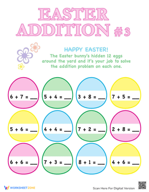 Easter Addition Worksheet