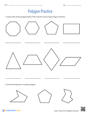 Polygon Practice Worksheet