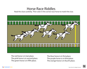 Horse Race Sequencing- for kids