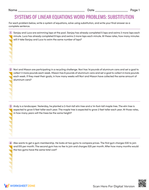 Systems of Linear Equations by Substitution