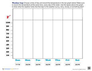 Weather Log Worksheet for Kids