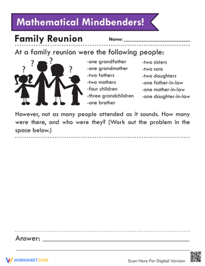 Solve the Family Riddle Worksheet