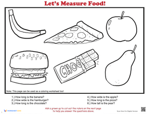 How to Measure Food Worksheet