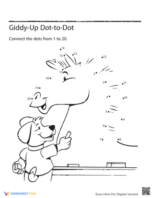 Giddy Up Math Worksheet