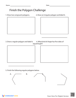 Finish the Polygon Challenge Worksheet
