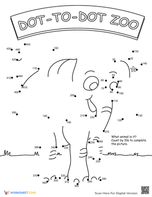 Dot-to-Dot: Connect to Create an Elephant