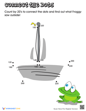 Boat Skip Counting Practice Worksheet