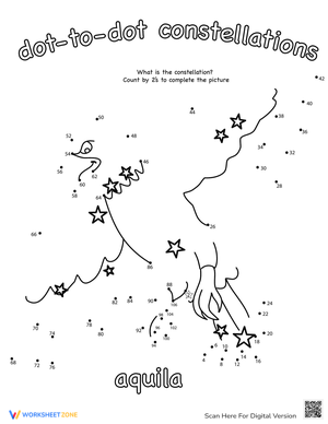 Dot-to-Dot Constellations Worksheet