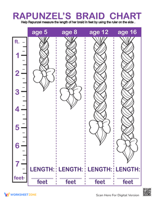 Rapunzel Braid Measurement Worksheet