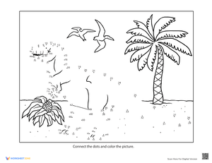 Draw Dot-to-Dot Animals Worksheet