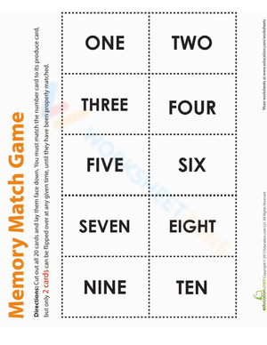 Numbers Memory Game