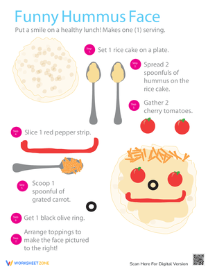 Design a Hummus Face Creative Worksheet