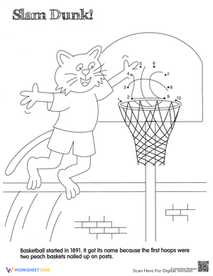 Connect the Dots: Basketball Dot to Dot Fun
