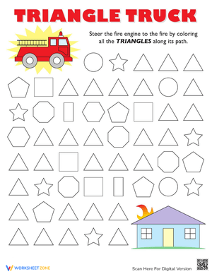 Follow the Triangle and Rectangle Shape Maze