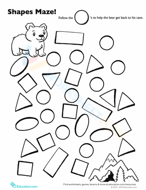 Follow the Circle Shape Maze Fun