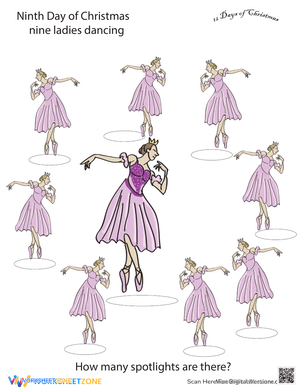 Nine Ladies Dancing: Christmas Carol Worksheet