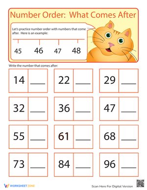 Number Order Worksheet: Sequencing Numbers