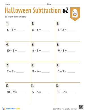 Halloween Subtraction