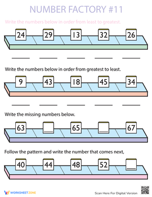 Number Factory 11 Worksheet
