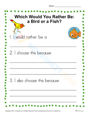 Bird or a Fish: Compare and Contrast Worksheet