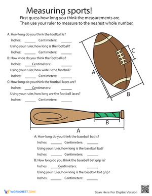 Estimating Length Worksheet