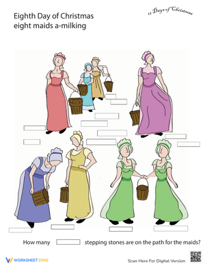 Eight Maids a Milking Worksheet