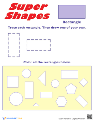 Recognizing Rectangles Worksheet