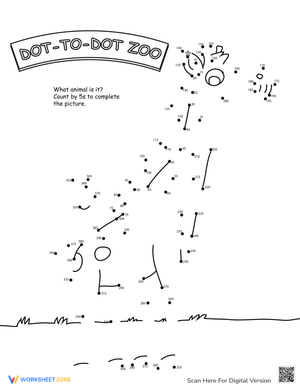 Dot Zoo Giraffe Worksheet