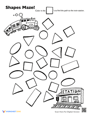 Shape Maze: Follow the Squares