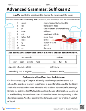 Advanced Grammar: Suffixes #2