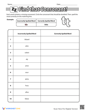 Find that Consonant!