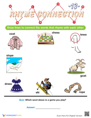 Rhyme Connection Activity