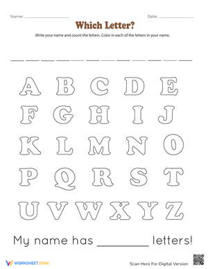 Which Letters Are in Your Name?