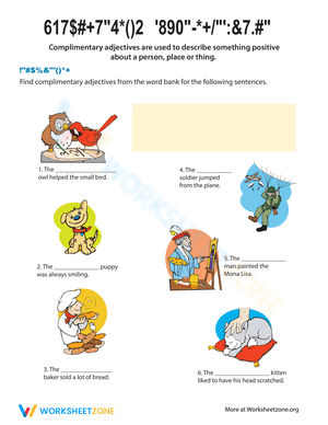 Complimentary Adjectives Practice