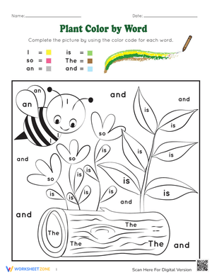 Plant Color by Word