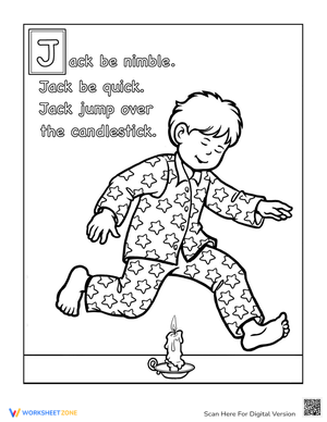 Jack Be Nimble Coloring Page