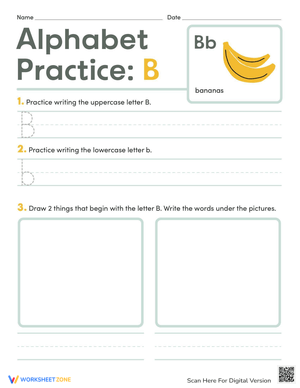 Alphabet Practice: Letter B